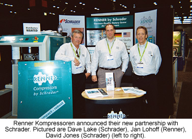 Renner Kompressoren announced their new partnership with Schrader