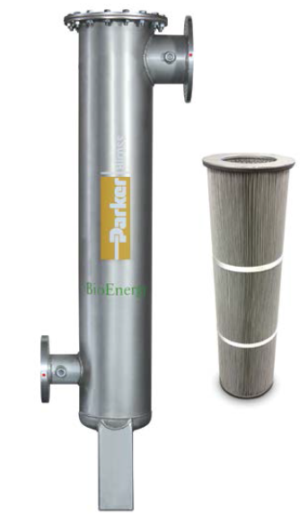 Biogas particulate prefilter and filter element