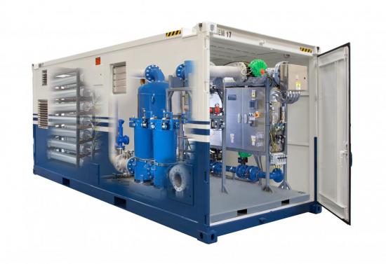 Containerized, high-pressure nitrogen generation system